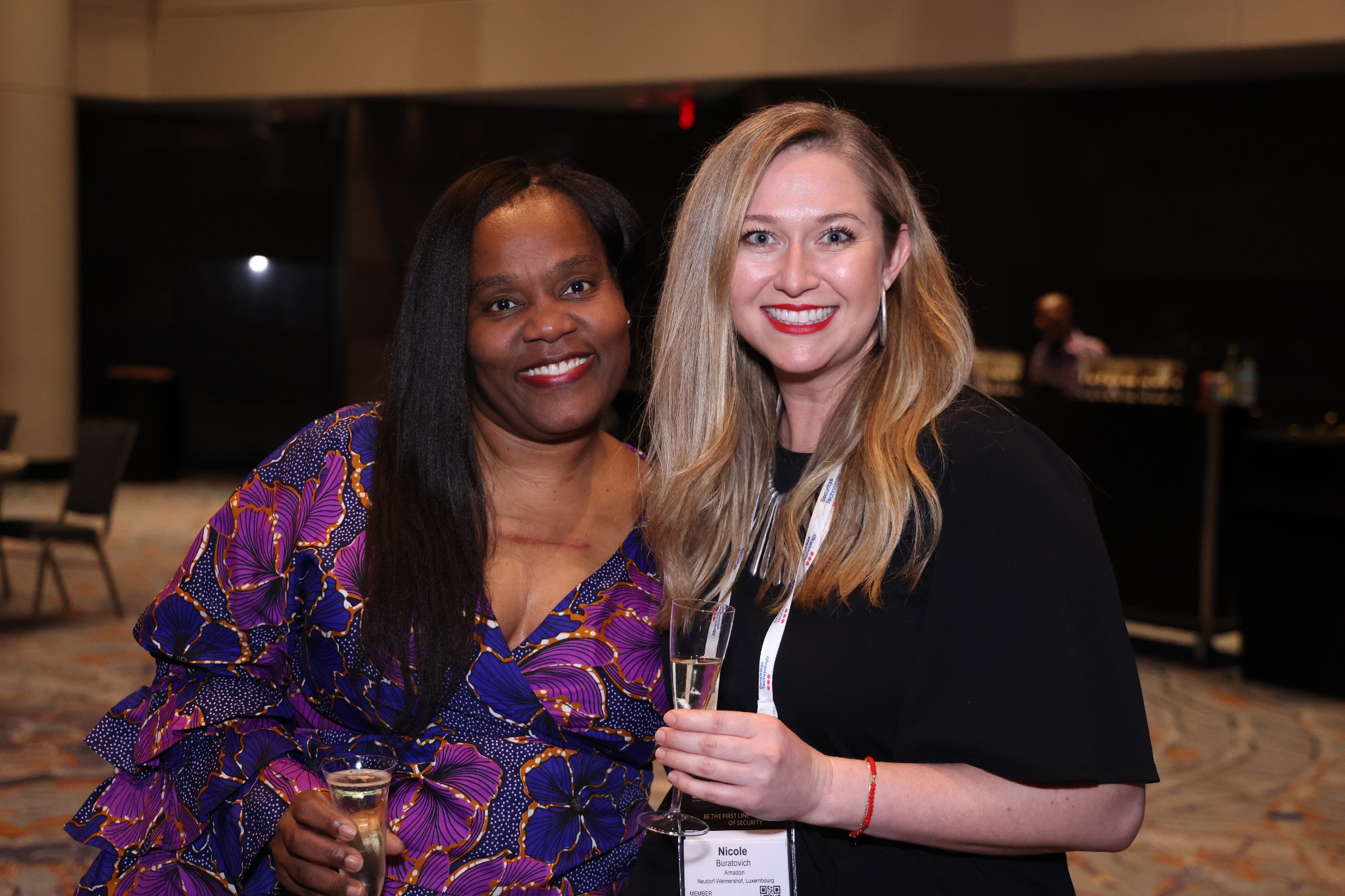 Dr. Stephanie Carter and Nicole Buratovich at the GSX champagne reception